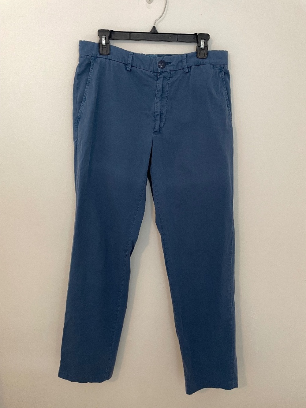 Lanvin Blue Cotton Chino Cargo Work Pants, Men’s 48 Casual Straight Leg Trousers